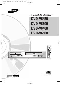 Manual Samsung DVD-V6500 Combinação DVD-vídeo