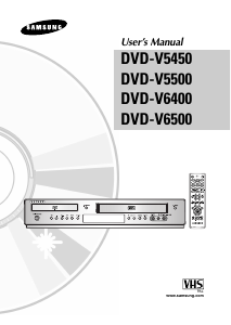 Manual Samsung DVD-V6500 DVD-Video Combination