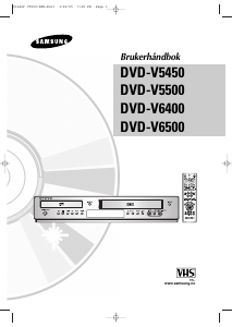 Bruksanvisning Samsung DVD-V6500 DVD-Video kombinasjon