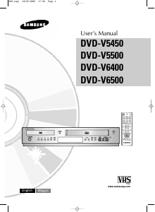 Használati útmutató Samsung DVD-V6500 DVD-Video kombináció