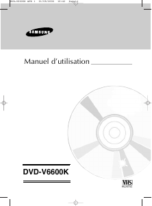 Mode d’emploi Samsung DVD-V6600K Combi DVD-vidéo