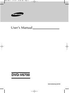 Manual Samsung DVD-V6700S DVD-Video Combination