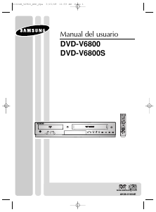 Manual de uso Samsung DVD-V6800 Reproductor DVD-Vídeo