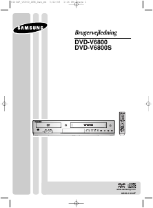 Brugsanvisning Samsung DVD-V6800 DVD-Video kombination