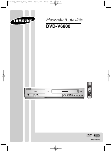 Manuál Samsung DVD-V6800 Kombinace DVD-video