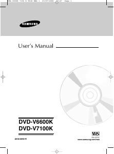 Manual Samsung DVD-V7100K DVD-Video Combination