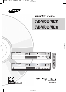 Manual Samsung DVD-VR331 DVD-Video Combination