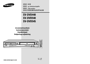 Bruksanvisning Samsung SV-DVD540A DVD-Video Kombination