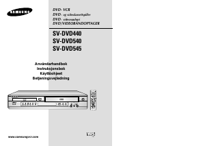 Bruksanvisning Samsung SV-DVD545 DVD-Video Kombination
