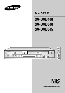 Manual Samsung SV-DVD545 DVD-Video Combination