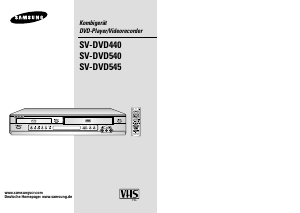 Bedienungsanleitung Samsung SV-DVD545 DVD-video Kombination