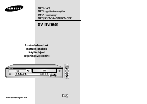 Bruksanvisning Samsung SV-DVD640 DVD-Video Kombination