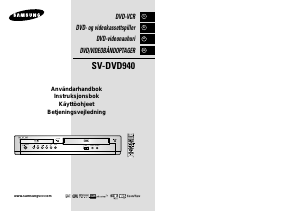 Bruksanvisning Samsung SV-DVD940 DVD-Video Kombination