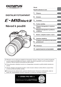 Manuál Olympus E-M10 Mark II Digitální fotoaparát