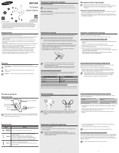 Посібник Samsung HM-1900 Головна гарнітура