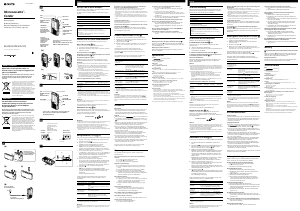 Manuale Sony M-470 Registratore a cassette