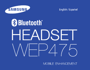 Manual de uso Samsung WEP475 Headset