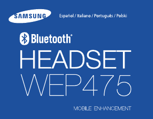Manual Samsung WEP475 Auscultador com microfone