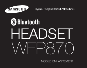 Bedienungsanleitung Samsung WEP870 Headset