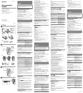 Manual de uso Sony M-455 Grabador de cassette