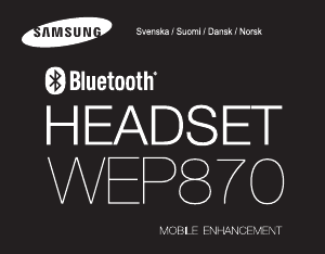 Brugsanvisning Samsung WEP870 Headset