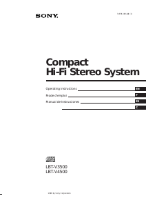 Manual de uso Sony LBT-V4500 Set de estéreo