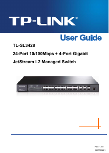 Manual TP-Link TL-SL3428 JetStream L2 Managed Switch