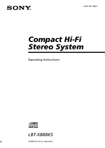 Handleiding Sony LBT-XB88KS Stereoset