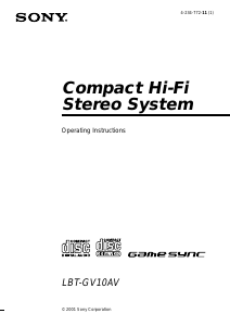 Manual Sony LBT-GV10AV Stereo-set