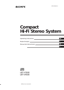 Manual de uso Sony LBT-V3500 Set de estéreo