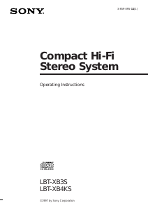 Handleiding Sony LBT-XB3S Stereoset