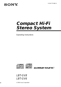 Handleiding Sony LBT-GV6 Stereoset