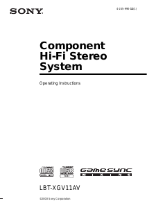Handleiding Sony LBT-XGV11AV Stereoset