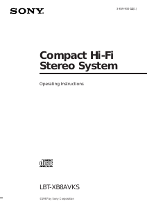 Handleiding Sony LBT-XB8AVKS Stereoset