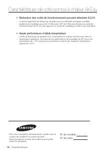 Mode d’emploi Samsung AEN160YDEHA Pompe à chaleur