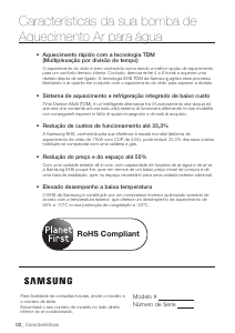 Manual Samsung NH160PHXEA Bomba de calor