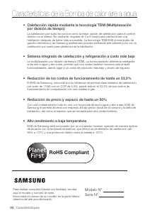 Manual de uso Samsung RD080PHXEA Bomba de calor