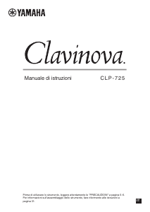 Manuale Yamaha Clavinova CLP-725 Pianoforte digitale
