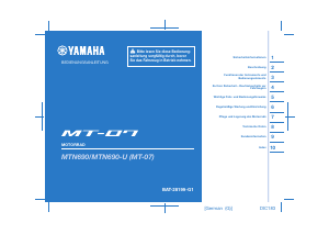 Bedienungsanleitung Yamaha MT07 (2022) Motorrad