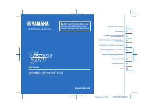 Bedienungsanleitung Yamaha Tenere 700 (2022) Motorrad