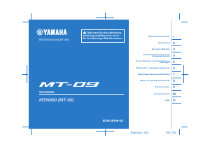 Bedienungsanleitung Yamaha MT09 (2022) Motorrad