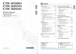 Manuál Casio CTK-2200 Digitální klávesnice