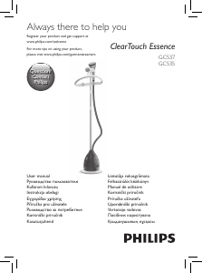 Vadovas Philips GC535 ClearTouch Essence Drabužių garintuvas