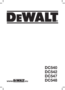 Manual de uso DeWalt DC540 Pistola para pegar