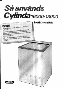Bruksanvisning Cylinda 16000 Tvättmaskin