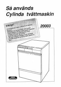 Bruksanvisning Cylinda 20003 Tvättmaskin