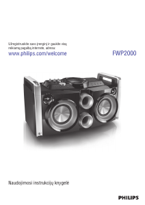 Vadovas Philips FWP2000 Stereofoninis rinkinys
