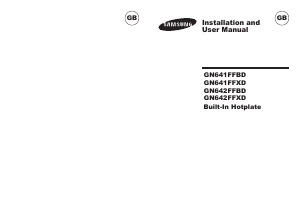 Manual Samsung GN641FFBD Hob