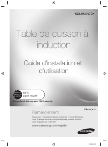 Mode d’emploi Samsung NZ63H37070K/EF Table de cuisson