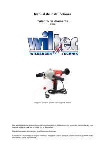 Manual de uso Wiltec 61500 Taladradora de diamante
